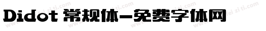 Didot 常规体字体转换